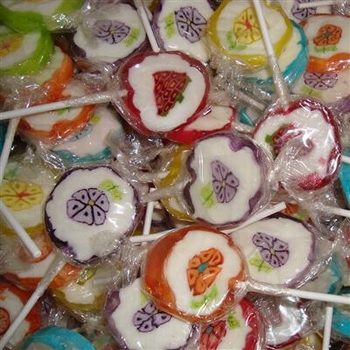 Confiserie De Grens Rock Lollies Bloem-Fruit +- x100
