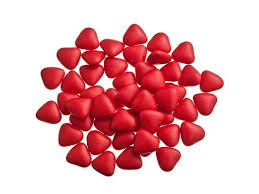 Dwerghartjes Rood Gelakt / Coeurs Nains