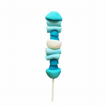 Lollywood Spekbrochette Blauw Wit 20cm