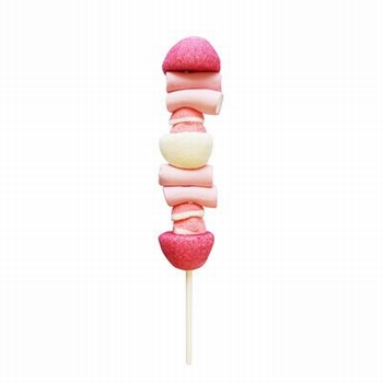 Lollywood Spekbrochette Roze Wit 20cm