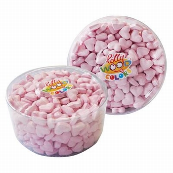 Lollywood Colors Dextrose Hartjes Roze Tubo 850gr